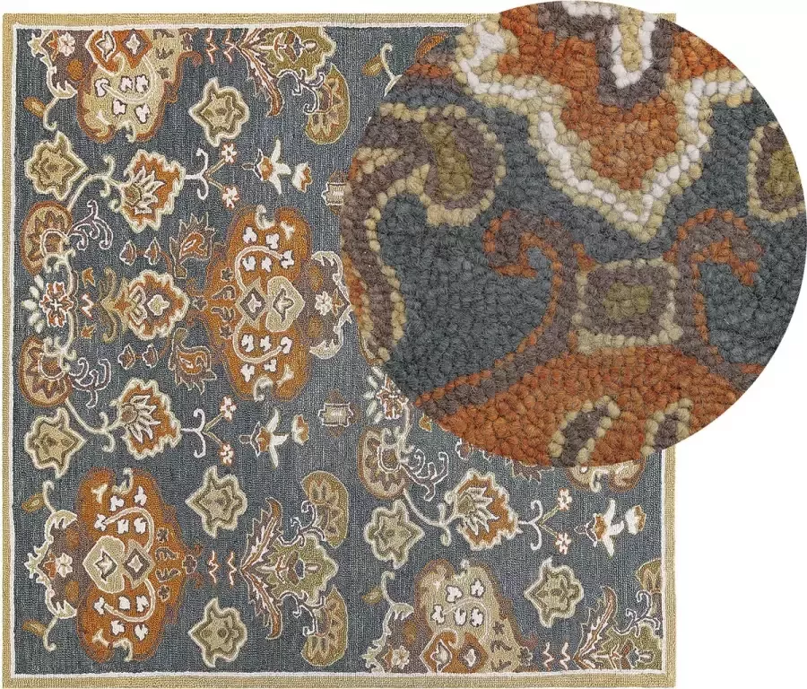 Beliani Vloerkleed vintage meerkleurig 200 x 200 cm UMURLU - Foto 2