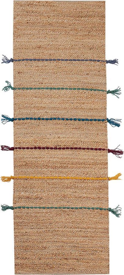 Beliani UZUNTA Vloerkleed Beige 70 x 200 cm Jute - Foto 2