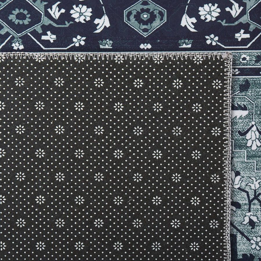 Beliani VADKADAM Laagpolig vloerkleed Grijs 80 x 240 cm Polyester