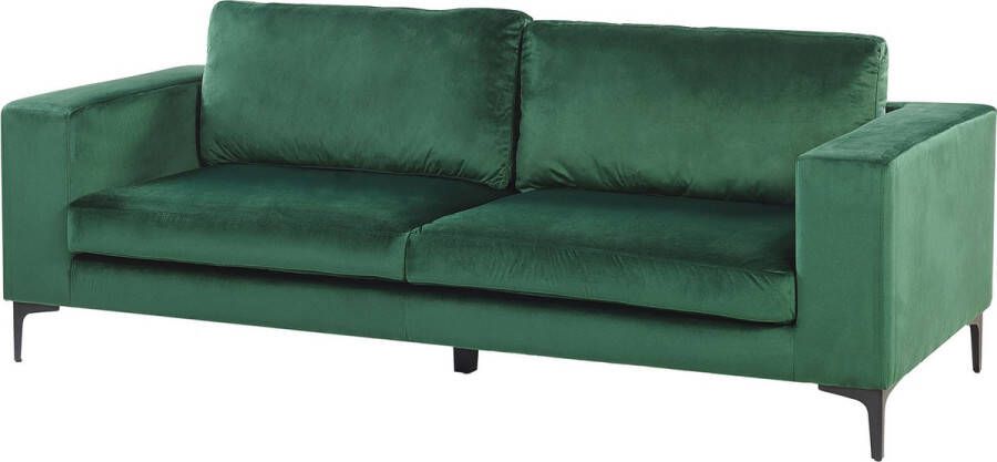 Beliani VADSTENA Three Seater Sofa Groen Fluweel - Foto 2