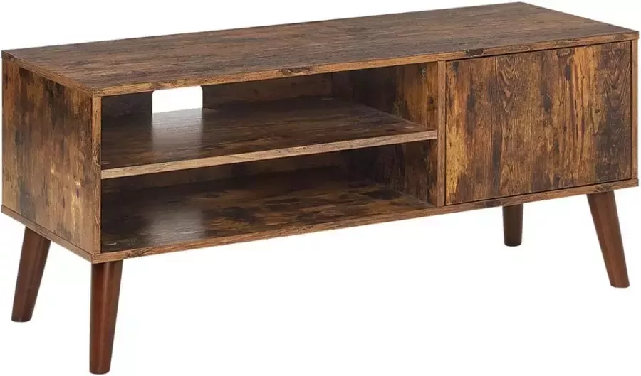 Beliani VANLER TV-meubel-donkere houtkleur-Vezelplaat