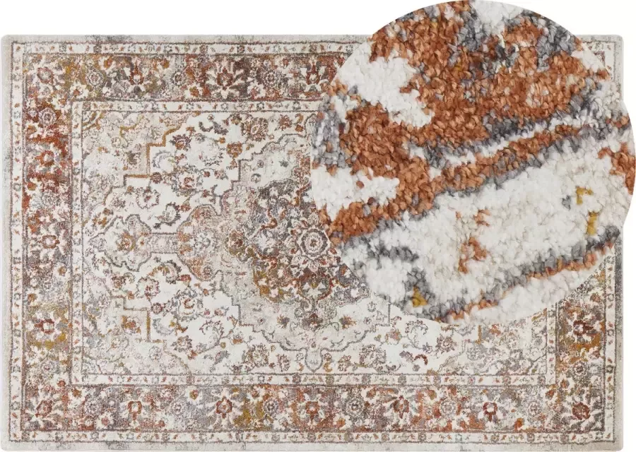 Beliani VAYK Vloerkleed vintage Beige Kunststof