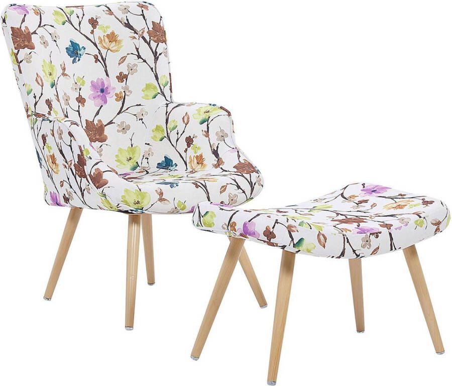 Beliani VEJLE Chesterfield fauteuil multicolor polyester - Foto 2