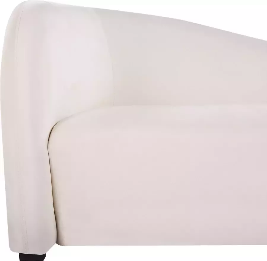 Beliani VELTADA Three Seater Sofa Wit Fluweel - Foto 2