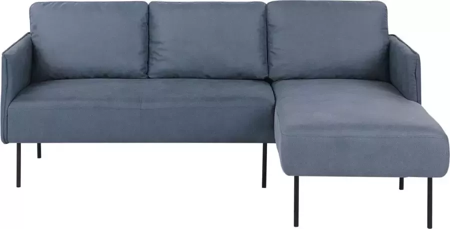 Beliani VERRAN Corner Sofa Blauw Polyester - Foto 1