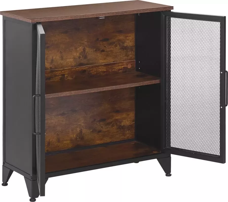 Beliani VINCE 2 Door Sideboard Zwart Vezelplaat