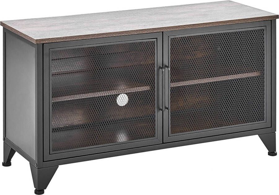 Beliani VINCE TV-meubel Donkere houtkleur Spaanplaat