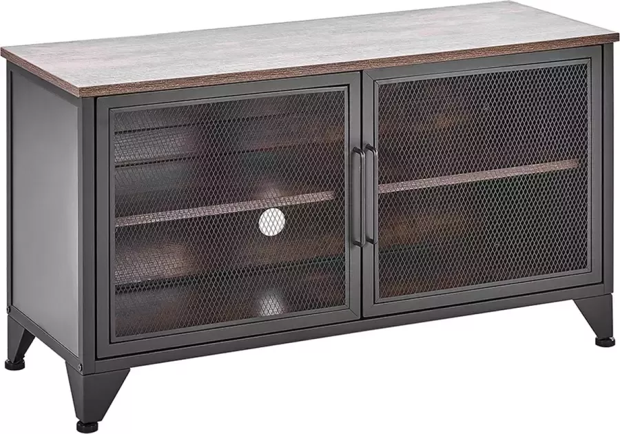 Beliani VINCE TV-meubel Donkere houtkleur Spaanplaat - Foto 1
