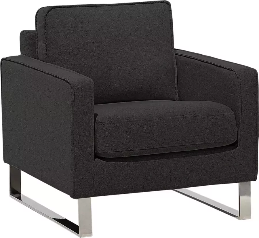 Beliani VIND Fauteuil Grafietgrijs Polyester - Foto 2