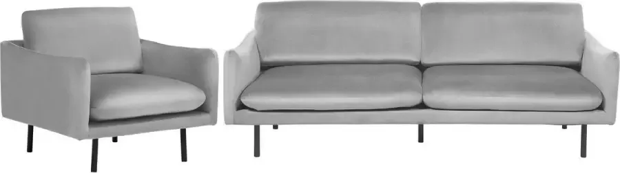 Beliani VINTERBRO Living Room Set Grijs Fluweel
