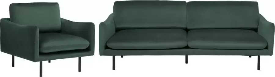 Beliani VINTERBRO Living Room Set Groen Fluweel