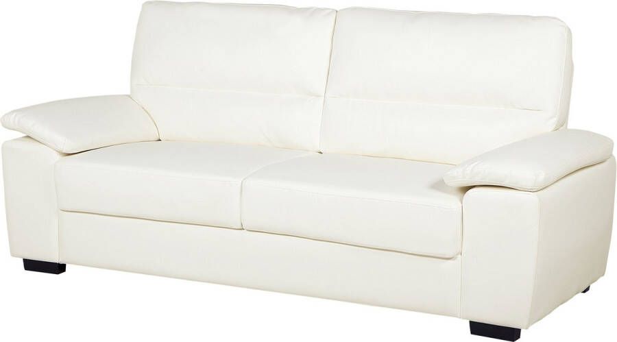 Beliani VOGAR Three Seater Sofa Beige Kunstleer - Foto 1