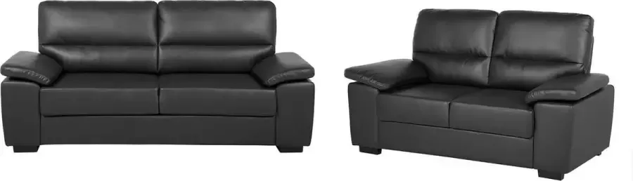 Beliani VOGAR Living Room Set Zwart Kunstleer - Foto 2