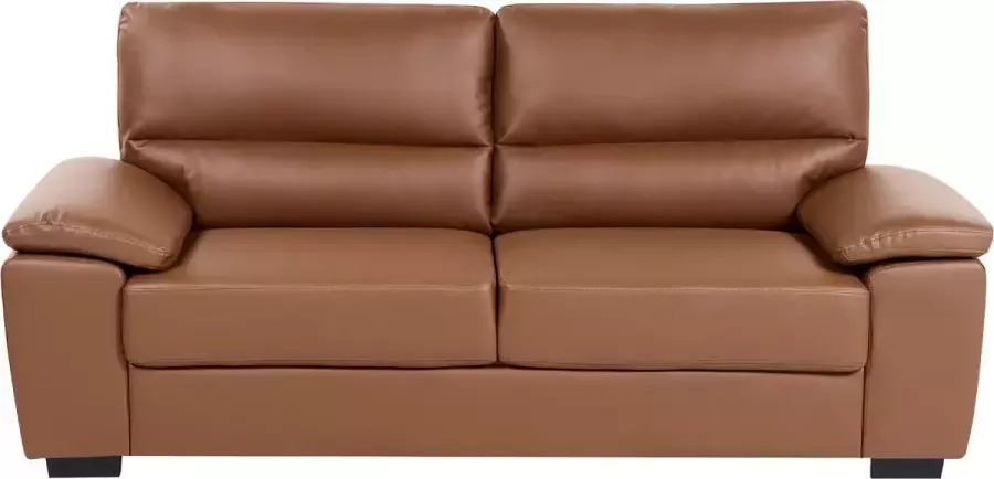 Beliani VOGAR Three Seater Sofa Bruin Kunstleer - Foto 1