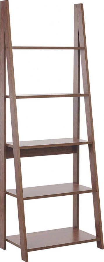Beliani WILTON Ladderkast-Donkere houtkleur-Vezelplaat
