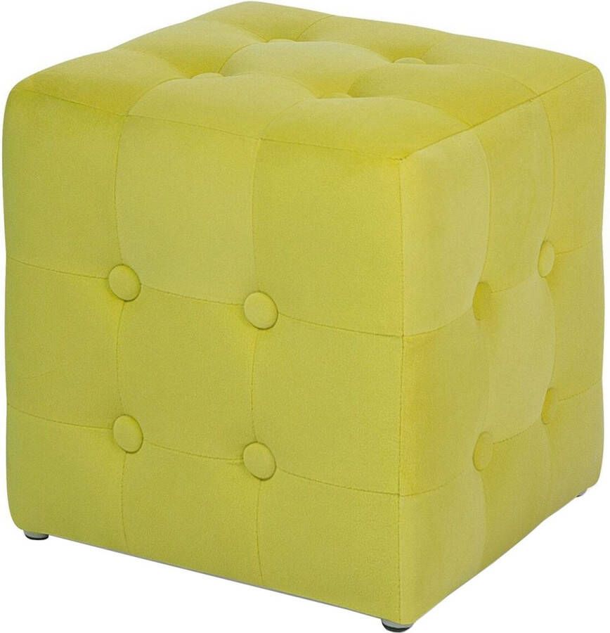 Beliani WISCONSIN Hocker Geel Fluweel