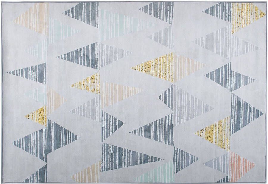 Beliani YAYLA Laagpolig vloerkleed Grijs 160 x 230 cm Polyester - Foto 1