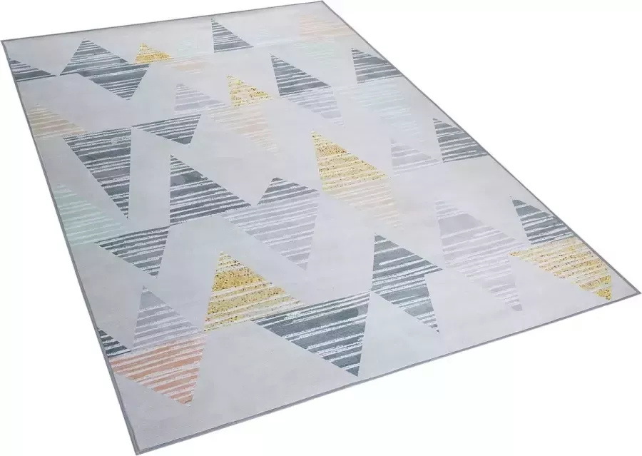 Beliani YAYLA Laagpolig vloerkleed Grijs 160 x 230 cm Polyester - Foto 2