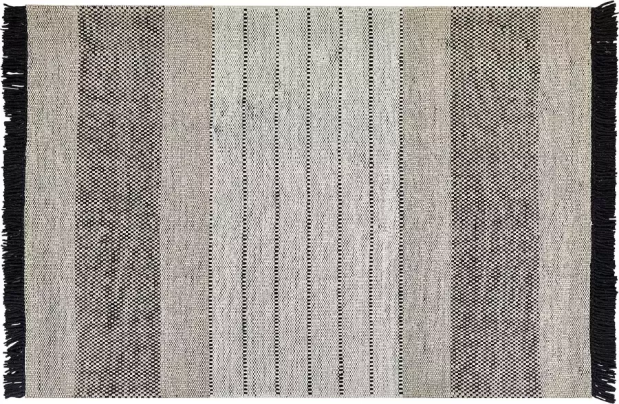 Beliani YAZLIK Modern vloerkleed Lichtbeige 140 x 200 cm Wol