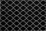 Beliani YELKI Laagpolig vloerkleed Zwart 140 x 200 cm Viscose - Thumbnail 1