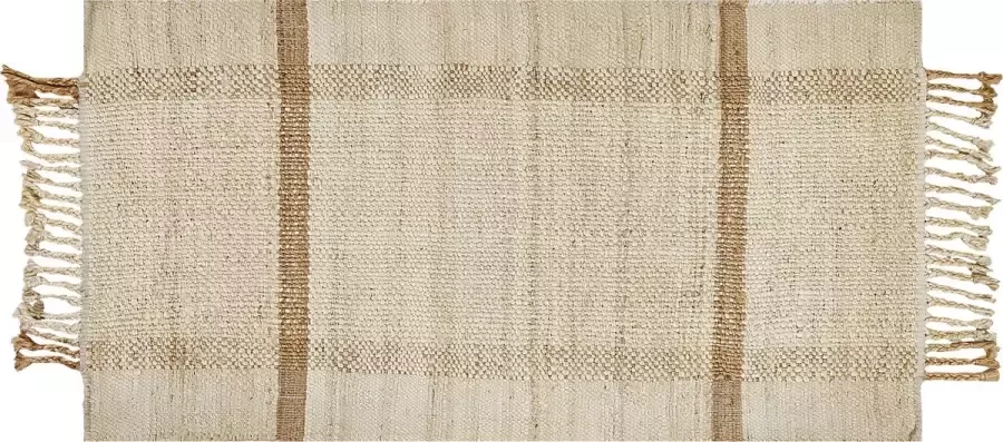 Beliani YELMEZ Modern vloerkleed Beige 80 x 150 cm Jute - Foto 2