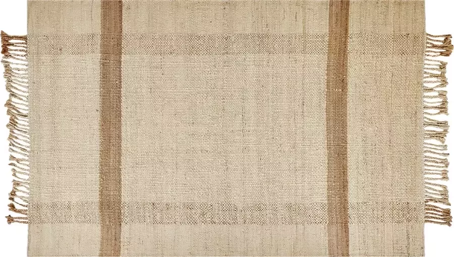 Beliani YELMEZ Modern vloerkleed Beige 160 x 230 cm Jute - Foto 2