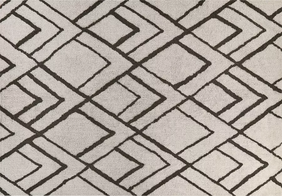 Beliani YESILKOY Vloerkleed Donkergroen 160 x 230 cm Katoen - Foto 2