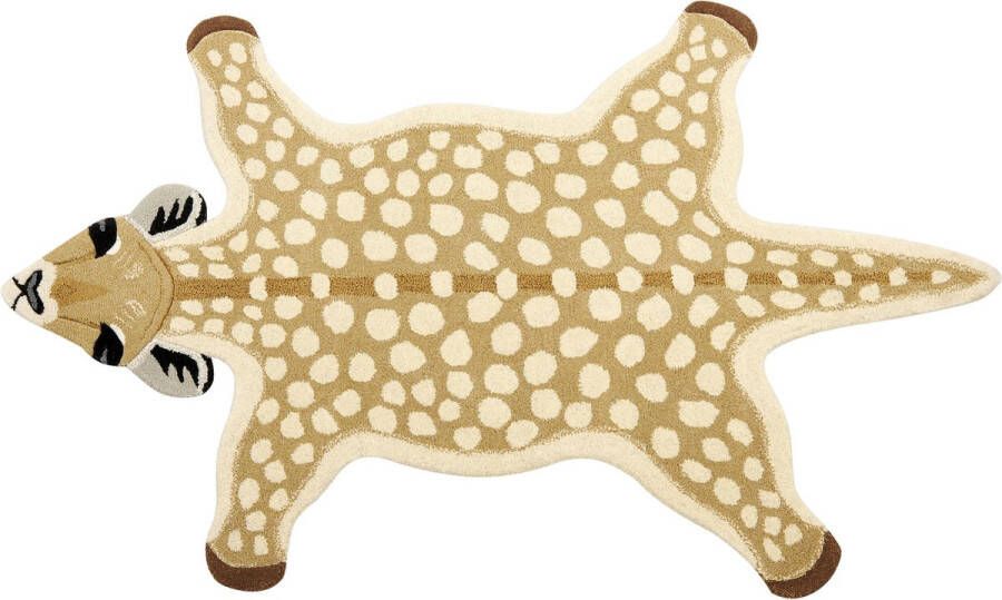 Beliani YONA Kindervloerkleed Beige 100 x 160 cm Wol