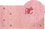 Beliani YULAFI Modern vloerkleed Roze 80 x 150 cm Wol - Thumbnail 2