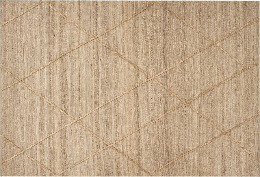 Beliani YUVACIK Laagpolig vloerkleed Beige 160 x 230 cm Jute