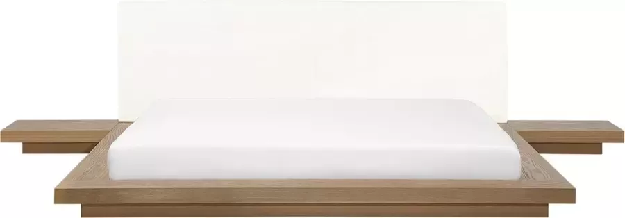 Beliani ZEN Waterbed Lichte houtkleur Bruin 180 x 200 cm MDF