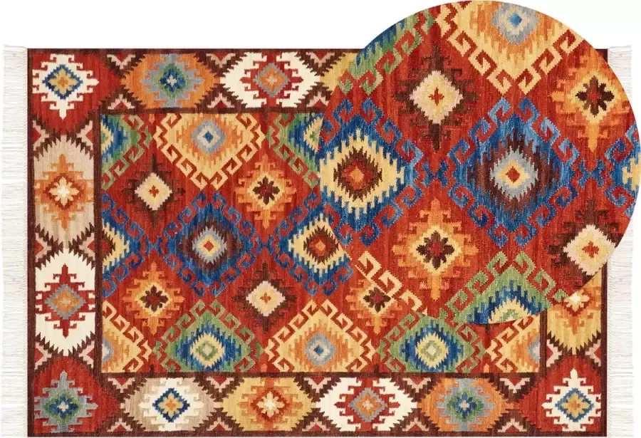 Beliani ZOVUNI Rug Multicolor Wol