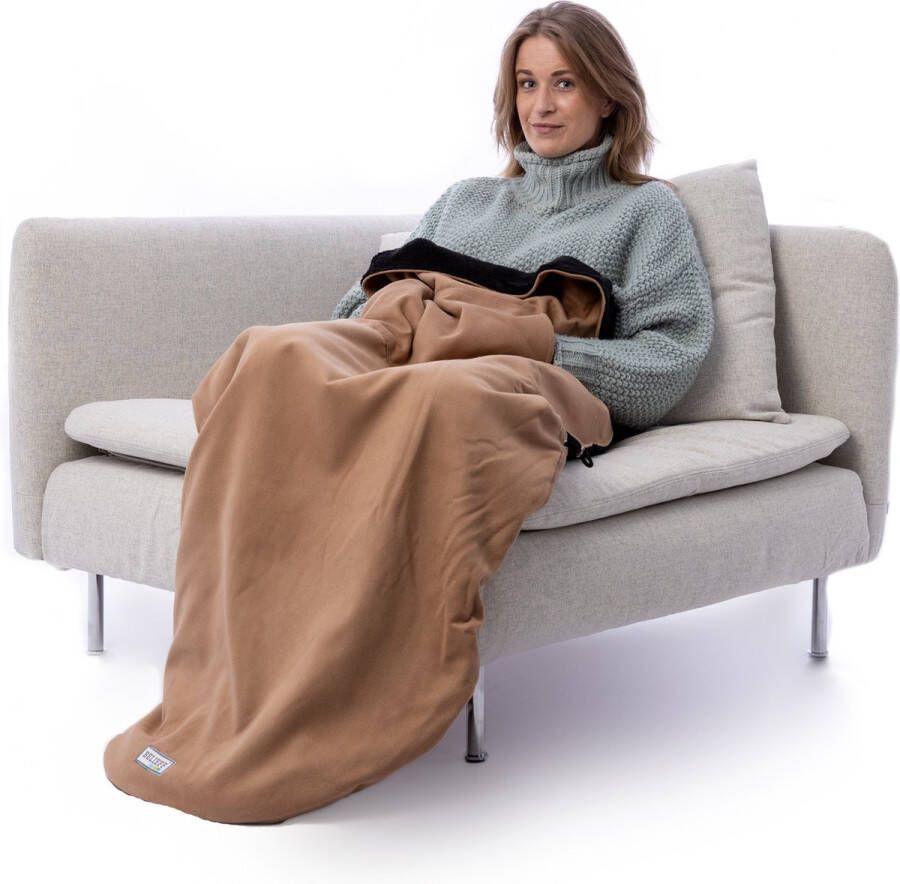 Belieff Cozy Deken (M) – Dikke Warmte Deken Fleece – Voetenzak Volwassene Fleece Plaid – Fleece Deken Warmtedeken – Warmte Deken Elektrisch Voor Op De Bank (Exclusief Heating Systeem) Beige