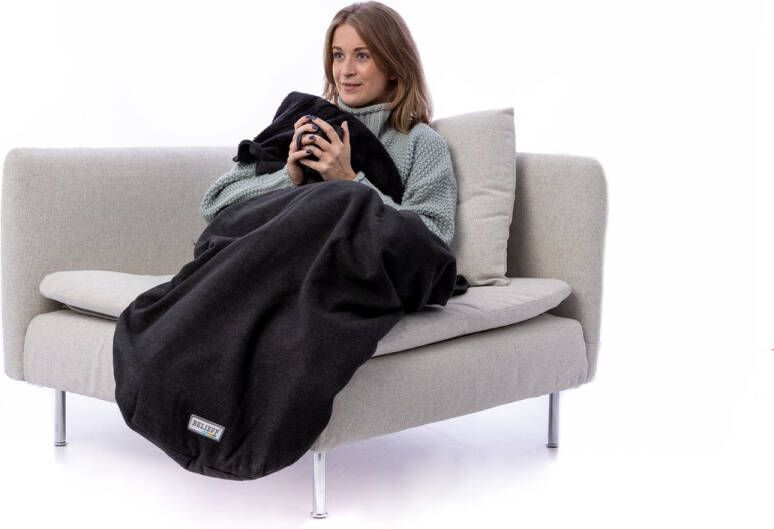 Belieff Cozy Deken (XL) – Dikke Warmte Deken Fleece – Voetenzak Volwassene Fleece Plaid – Fleece Deken Warmtedeken – Warmte Deken Elektrisch Voor Op De Bank (Exclusief Heating Systeem) Grijs