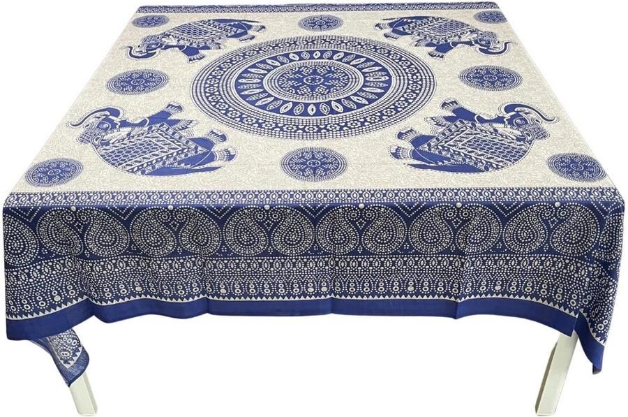 Bella Giornata Katoenen doek uit Italië (2 10 x 2 40 m) XL Blau-Wit Olifant Strand Bank Wandkleed Handdoek en meer