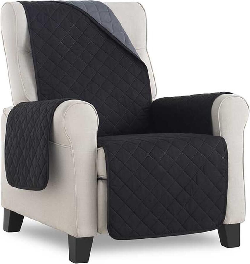 Belmarti Fauteuilbeschermer Duo quilt Beige 55cm breed Aan twee kanten te gebruiken Fauteuilbeschermer van zacht microvezel voor optimaal comfort