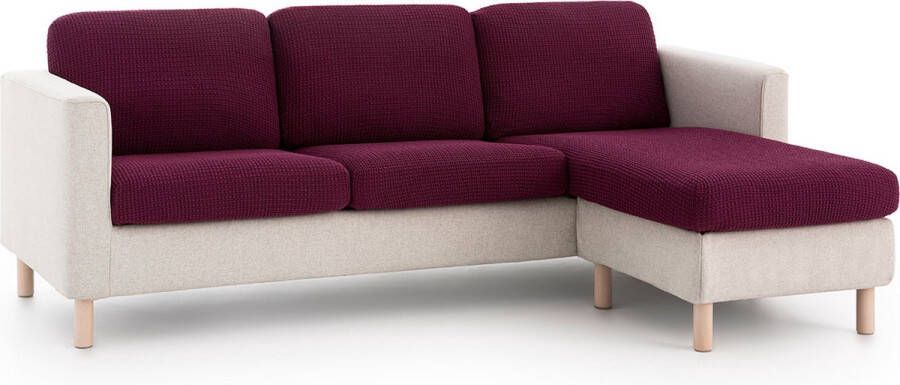 Belmarti Zitkussenhoes Bali 130cm tot 185cm breed Paars Premium universele kussenhoezen voor zitbanken caravans boten en campers