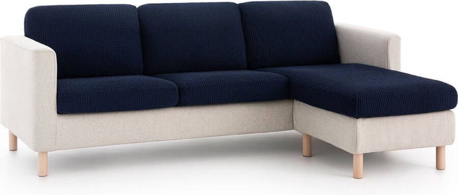 Belmarti Zitkussenhoes Bali 65cm tot 95cm breed Blauw Universele zitkussen hoes voor elke zithoek Multi-elastisch - Foto 2