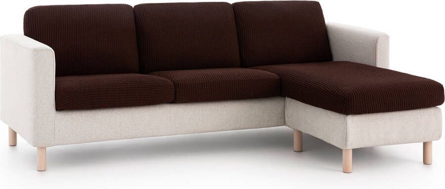 Belmarti Zitkussenhoes Bali 65cm tot 95cm breed Bruin Universele zitkussen hoes voor elke zithoek Multi-elastisch - Foto 2