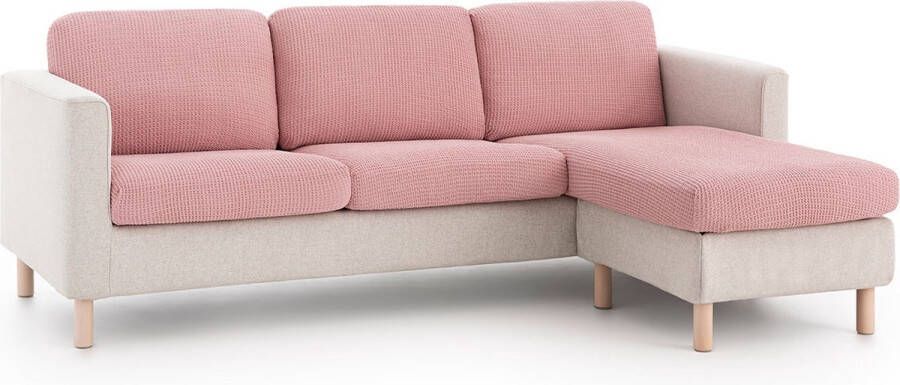 Belmarti Zitkussenhoes Bali 65cm tot 95cm breed Roze Universele zitkussen hoes voor elke zithoek Multi-elastisch - Foto 2