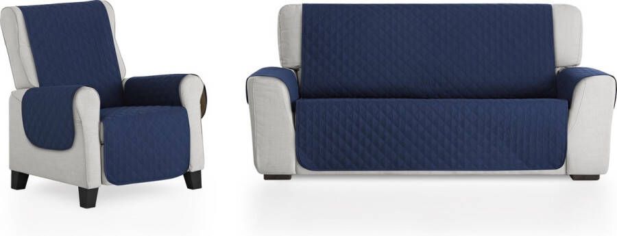 Belmarti Bankbeschermer Moorea Blauw 110cm breed