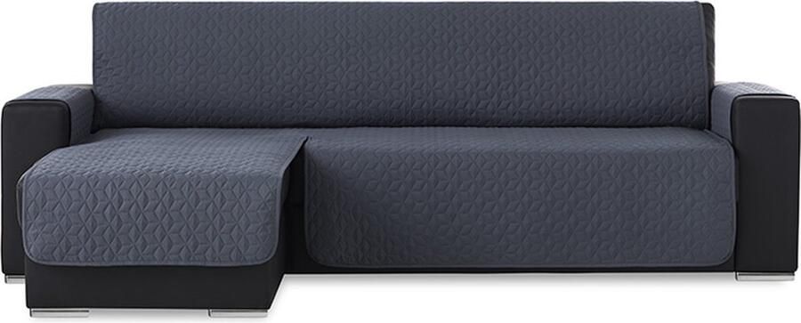 Belmarti Bankbeschermer Geo Quilt Chaise Longue Links 240cm breed Grijs Stevige gevoerde polyester bank beschermer Huisdiervriendelijk Vuil- en vochtafstotende Teflonlaag Premium Kwaliteit