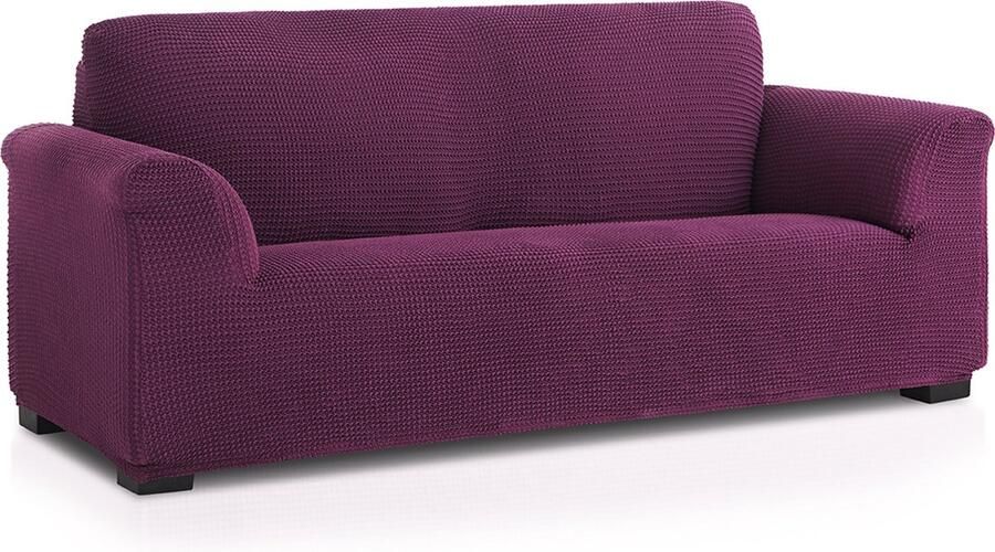 Belmarti Bankhoes Milos 180cm tot 250cm breed Paars Bankhoezen van ademend katoen en anti statisch Extreme stretch stof Premium A-kwaliteit