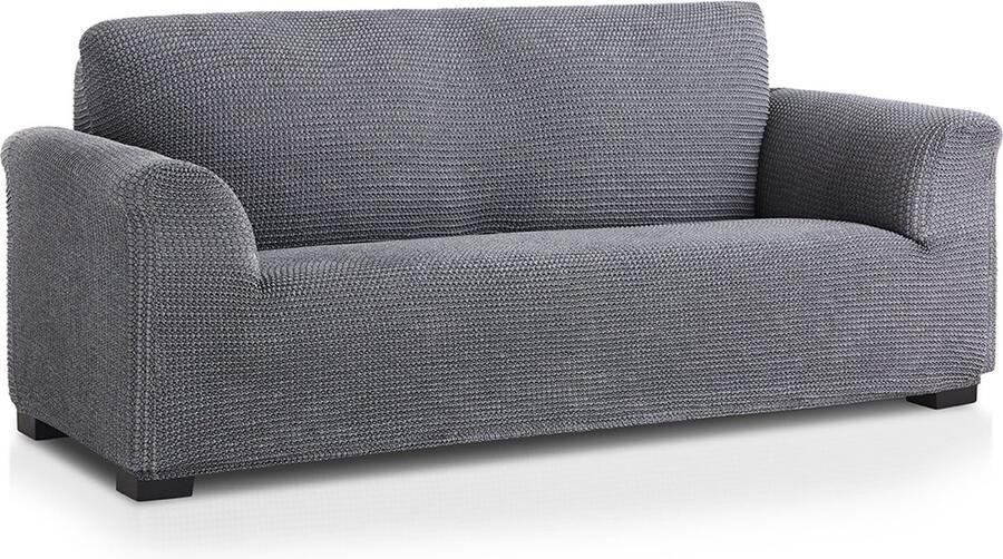 Belmarti Bankhoes Milos 180cm tot 250cm breed Donkergrijs Bankhoezen van ademend katoen Premium kwaliteit Extreme stretch