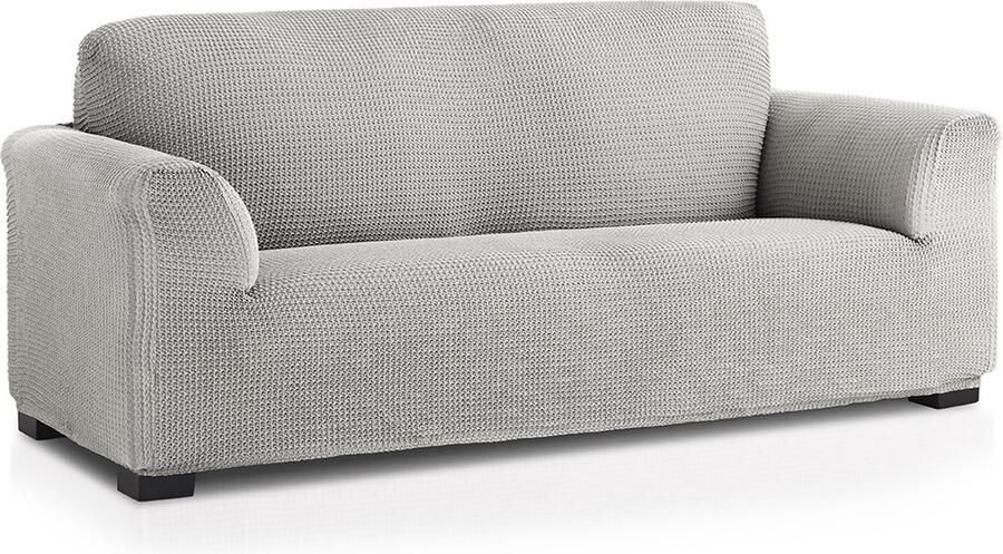 Belmarti Bankhoes Milos 180cm tot 250cm breed Lichtgrijs Bankhoezen van ademend katoen en anti statisch Extreme stretch stof Premium A-kwaliteit