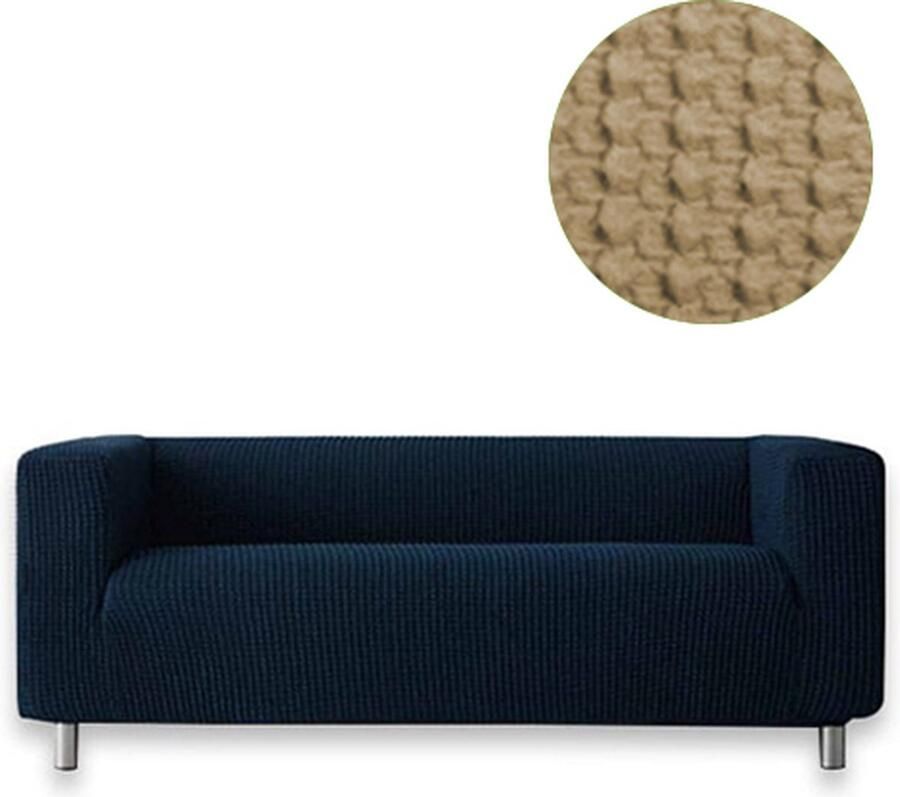 Belmarti Bankhoes Milos hoge armleuning 70cm tot 110cm breed Beige Extreme Stretch stof Anti-statische Bankhoezen Premium kwaliteit