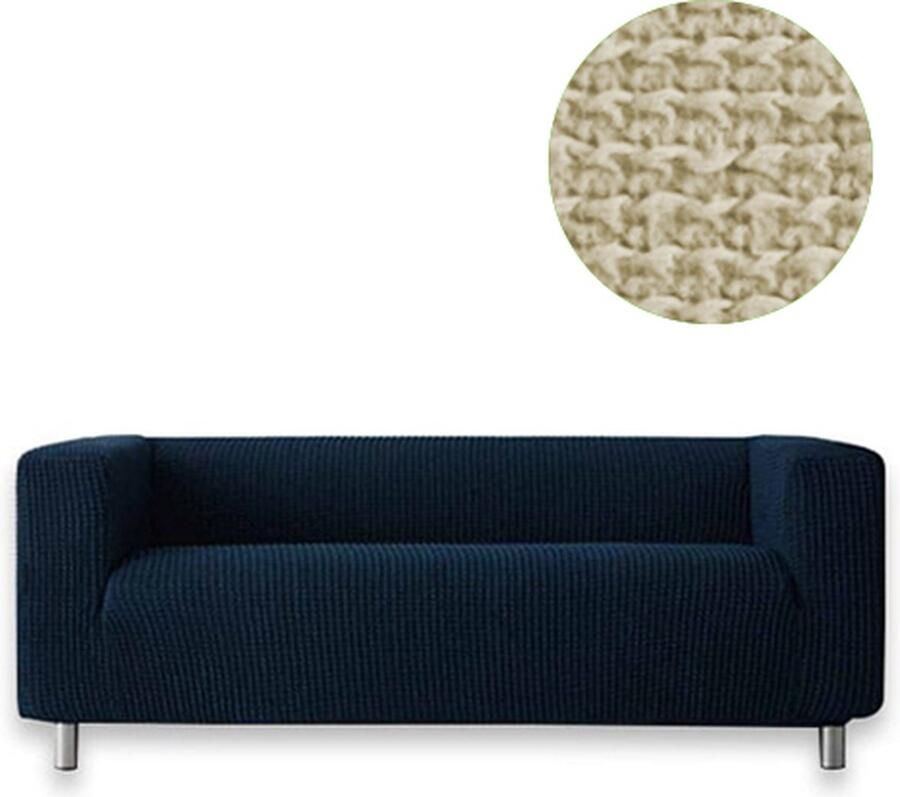 Belmarti Bankhoes Milos hoge armleuning 70cm tot 110cm breed Ivoor Extreme Stretch stof Anti-statische Bankhoezen Premium kwaliteit