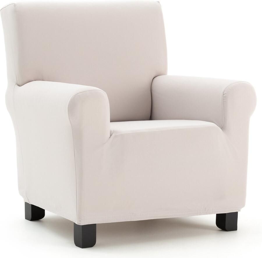 Belmarti Fauteuilhoes Anza 70cm tot 110cm breed ivoor Zachte luxe stretchstof vormt moeiteloos naar je bank Premium kwaliteit