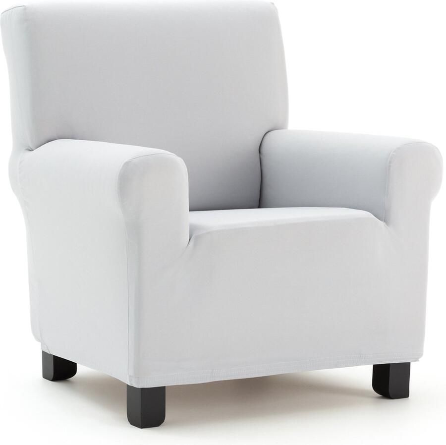 Belmarti Fauteuilhoes Anza 70cm tot 110cm breed lichtgrijs Zachte luxe stretchstof vormt moeiteloos naar je bank Premium kwaliteit