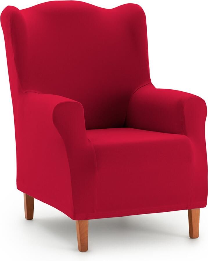 Belmarti Oorfauteuil Hoes Anza 70cm tot 100cm breed Rood zachte luxe stretchstof vormt moeiteloos naar je fauteuil Premium kwaliteit